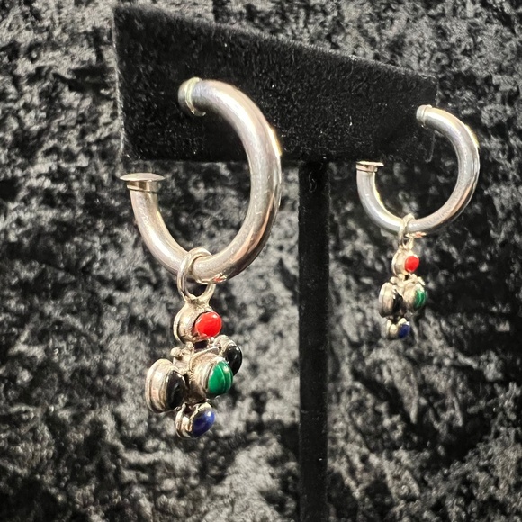 Curated Jewelry Set #9 - St. Christopher Necklace, Earrings (multicolor, silver) - Picture 5 of 7